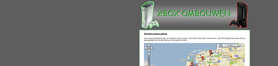 <h3>Xbox Ombouwen</h3>Overzicht van alle Xbox ombouwlocaties in Nederland.